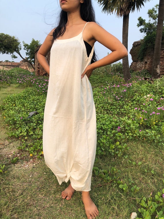Handmade Hemp Dress Organic Hemp off White Chic Summer