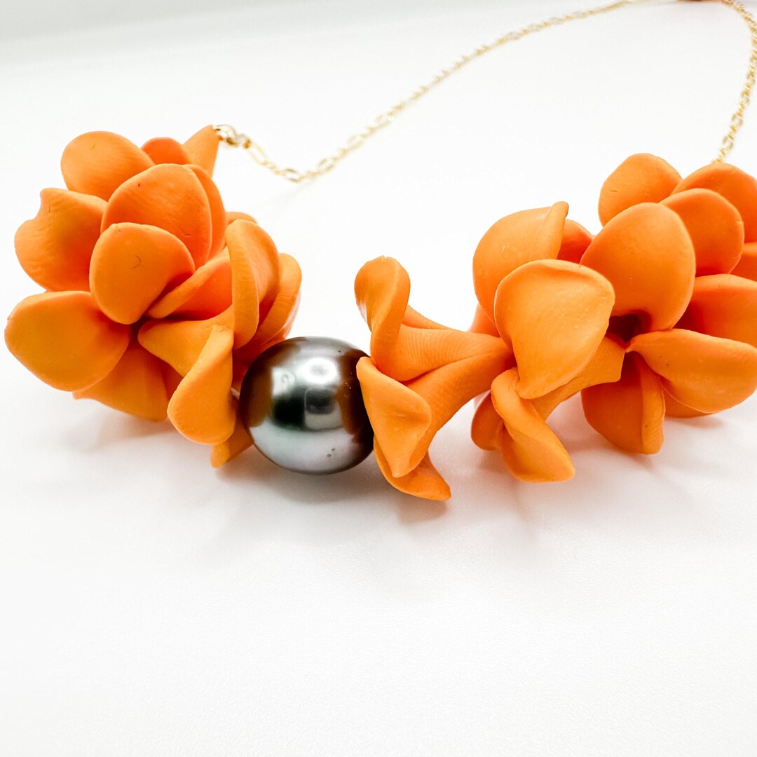 Keahi Lei Necklace With Tahitian Pearl - Etsy