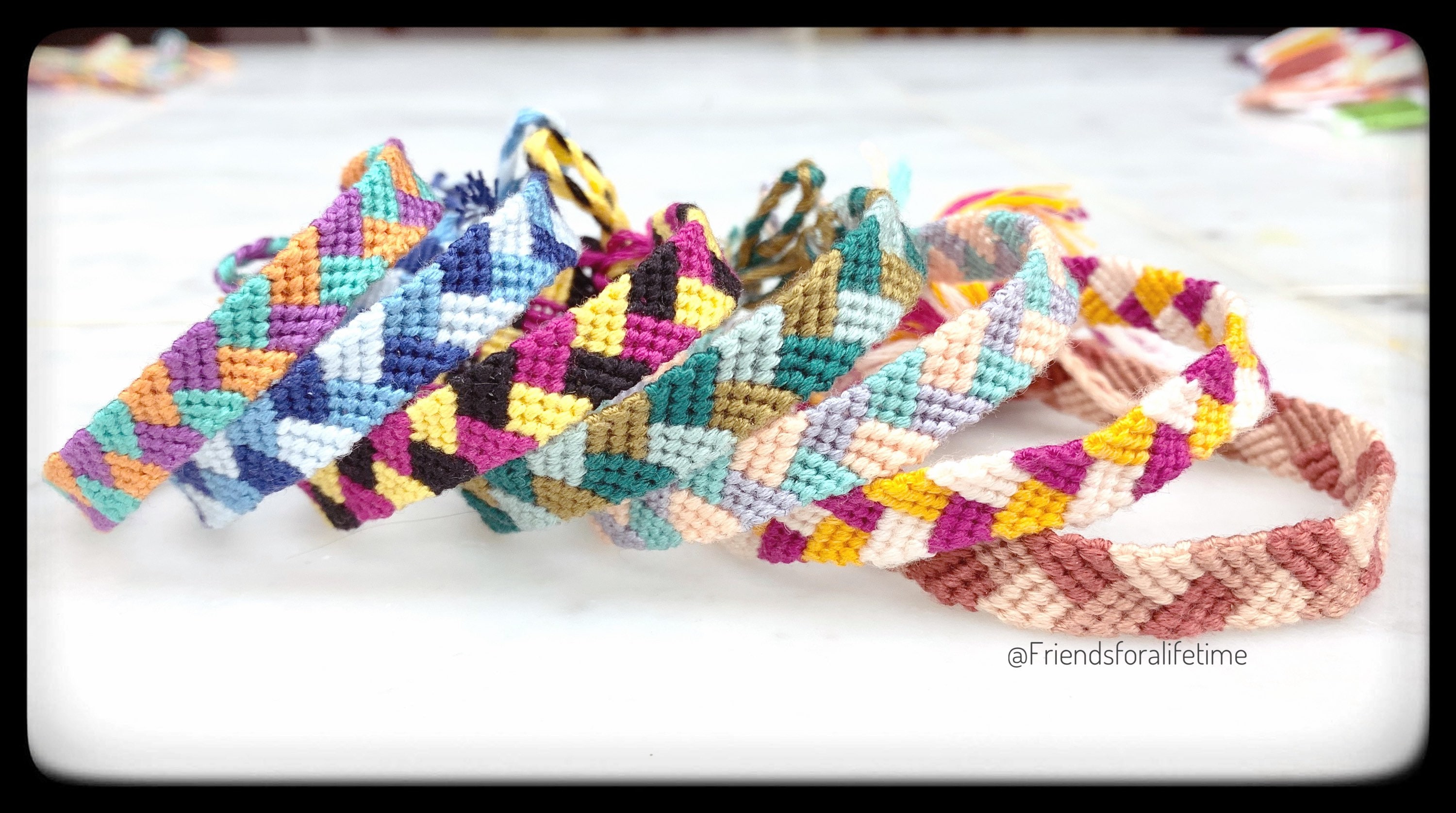 Inverse Diamond Candy Stripe tutorial out now ✨ #friendshipbracelets  #bracelettutorial - YouTube