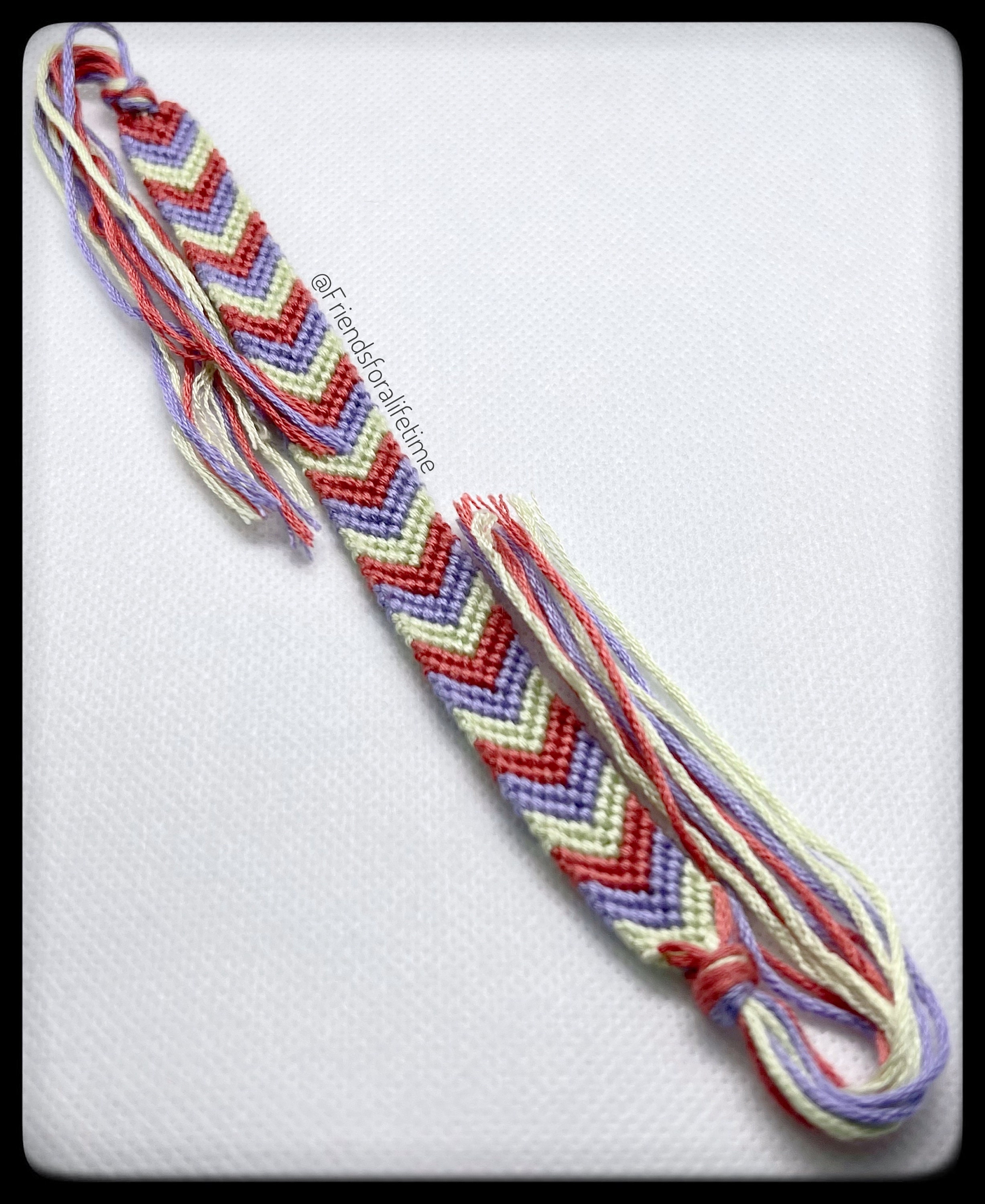 Buy Multicolored Thick Heart Friendship Bracelets, Handmade Cotton Knotted  VSCO Girl Chevron String Bracelets Online in India - Etsy