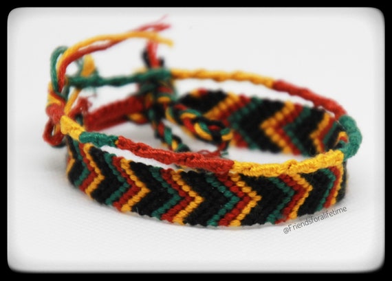 Red black green sale bracelets