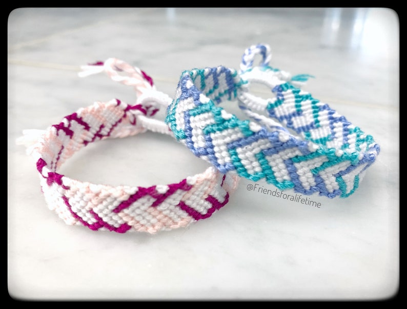 Half n Half Heart Friendship Bracelets Valentines Day Love Etsy
