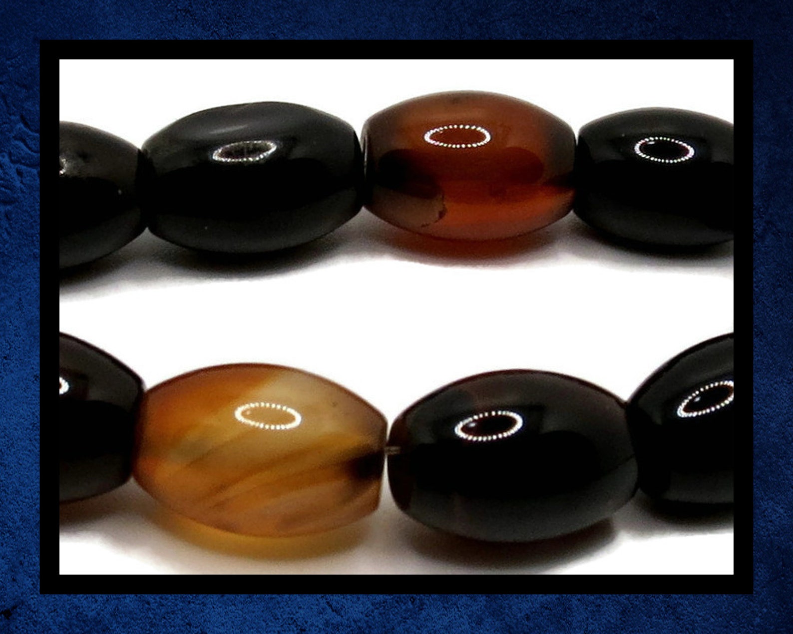 Agate, Black and Red 8x12mm Oval Gemstone Beads 7 Strand AGAT-007 - Etsy