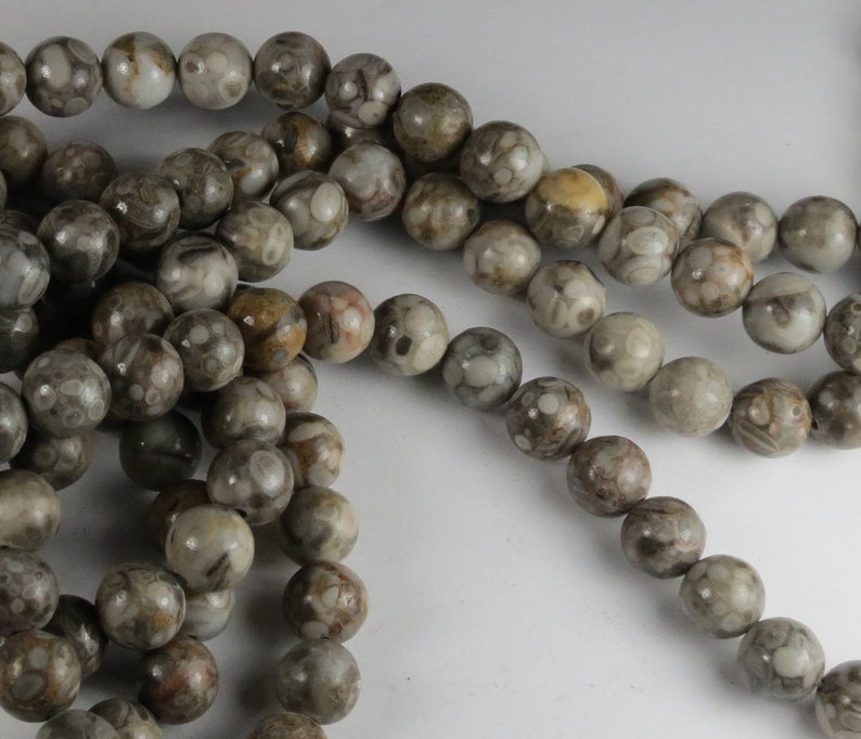 MAIF-001 15 strand of 8mm round ball Natural gemstone beads Maifan Stone Bakuhanseki