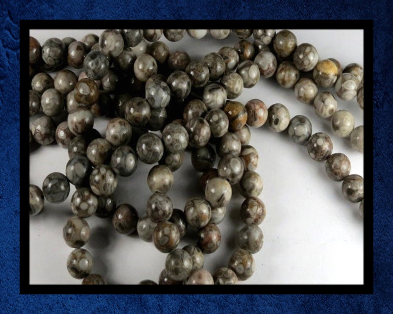 MAIF-001 15 strand of 8mm round ball Natural gemstone beads Maifan Stone Bakuhanseki