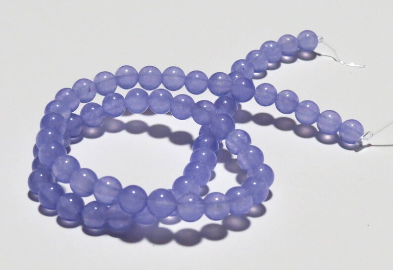 15 strand of 6mm ball beads Chalcedony #CHAL-053 Approx 65 beautiful gemstone beads Lavender Purple