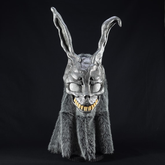 Donnie Darko Frank the Rabbit Mask - Screen-accurate replica with hood - Optional straps and stand