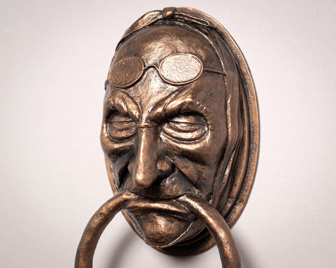 Jacob Marley Door Knocker Replica Faux Metal Finish A  Etsy