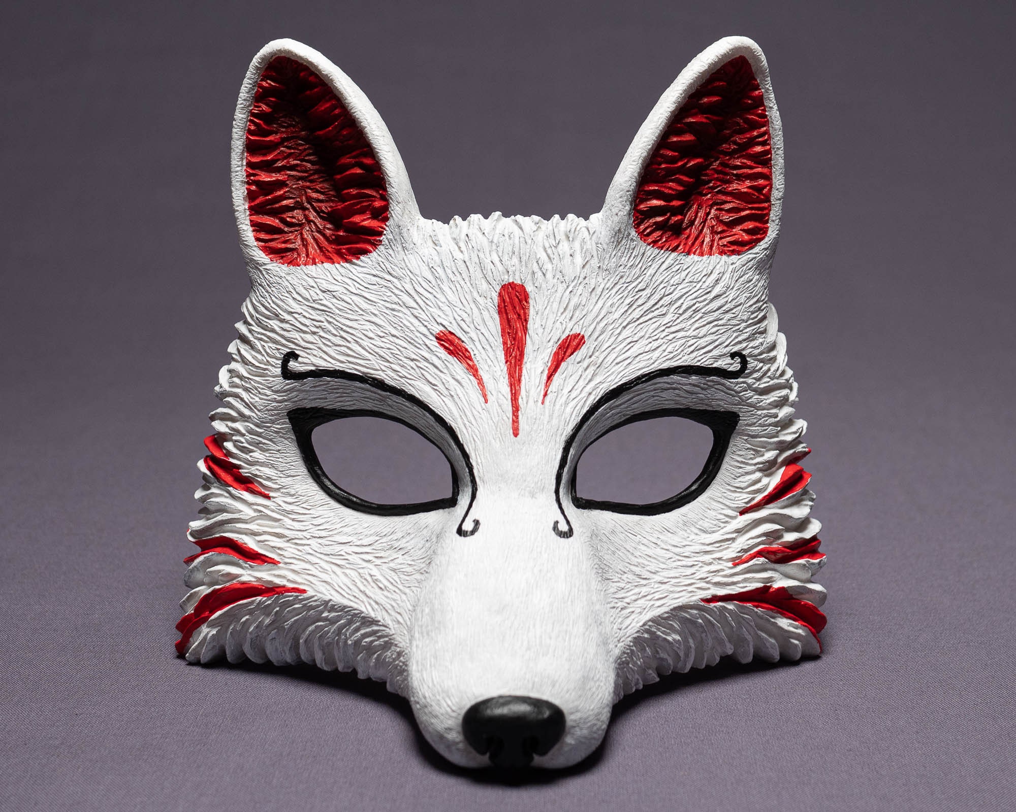Fox / Kitsune Masquerade Mask Painted or DIY Optional - Etsy
