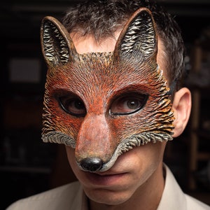 Fox / Kitsune Masquerade Mask - Painted or DIY - Optional Strap - For Costume, Cosplay, or Display - Animal Mask