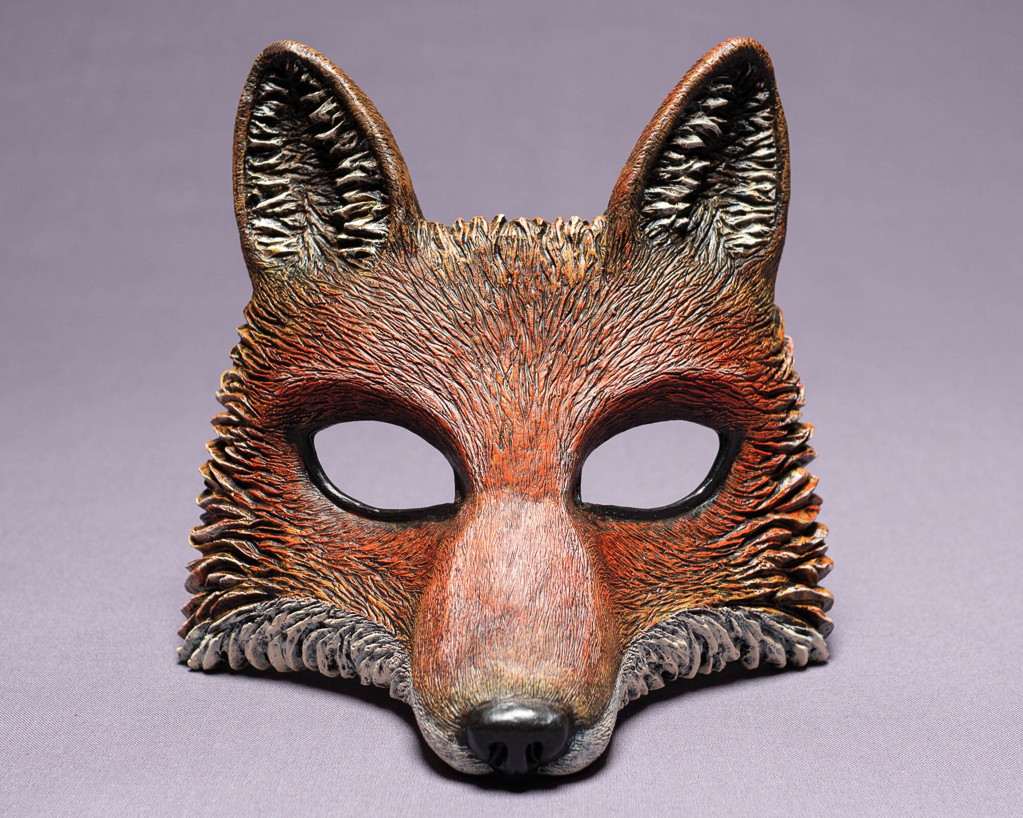 Fox / Kitsune Masquerade Mask Painted or DIY Optional Etsy