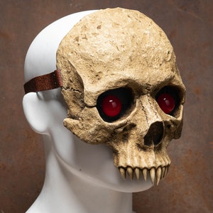 Vampire Skull Mask - With optional eyes - Handmade