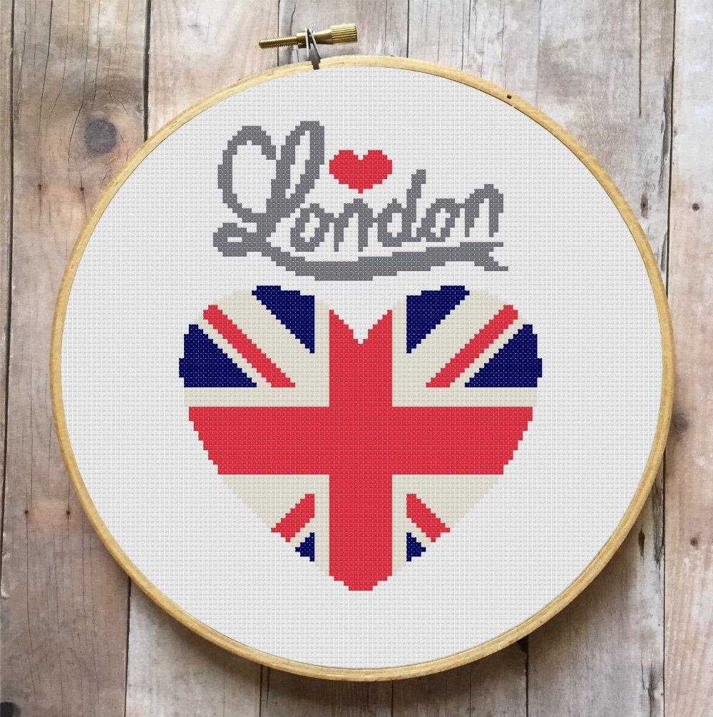 Cross stitch pattern modern LONDON city cross stitch england Etsy