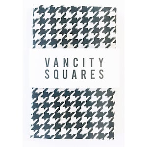 Houndstooth - Black and White Houndstooth Pocket Square Print.