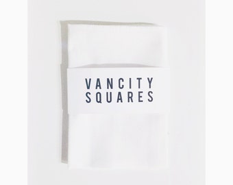 Classic White - Fazzoletto da taschino bianco tinta unita fatto a mano