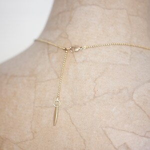 Howea. Handmade short necklace 38-42 cm made of brass image 7