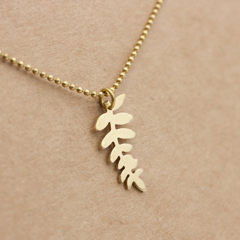 Fern short necklace 38-42 cm image 5