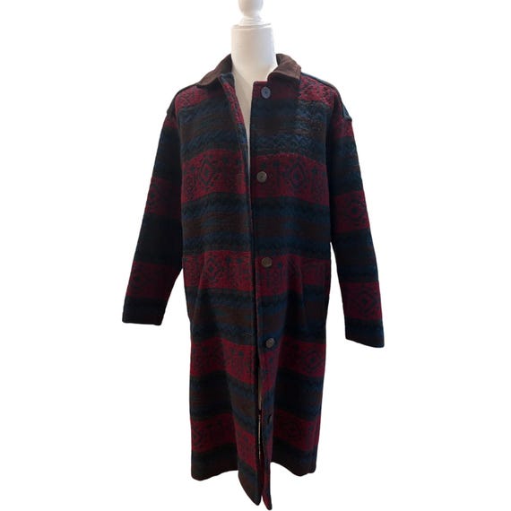 ジャケット・アウター WOOLRICH Native Pattern Wool Long Coat Vintage 1990s Woolrich Aztec Pattern Wool Shell Jacket