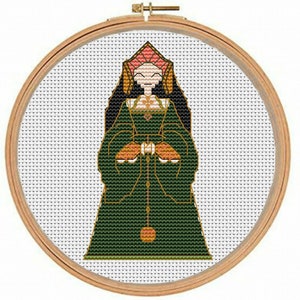 Catherine of Aragon, Cross Stitch Pattern, King Henry VIII, Tudor Queen, British Royalty, Historical Dress, History Gift, Home Decor, Tudor