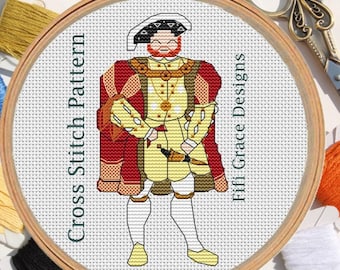 King Henry VIII Cross Stitch Pattern PDF