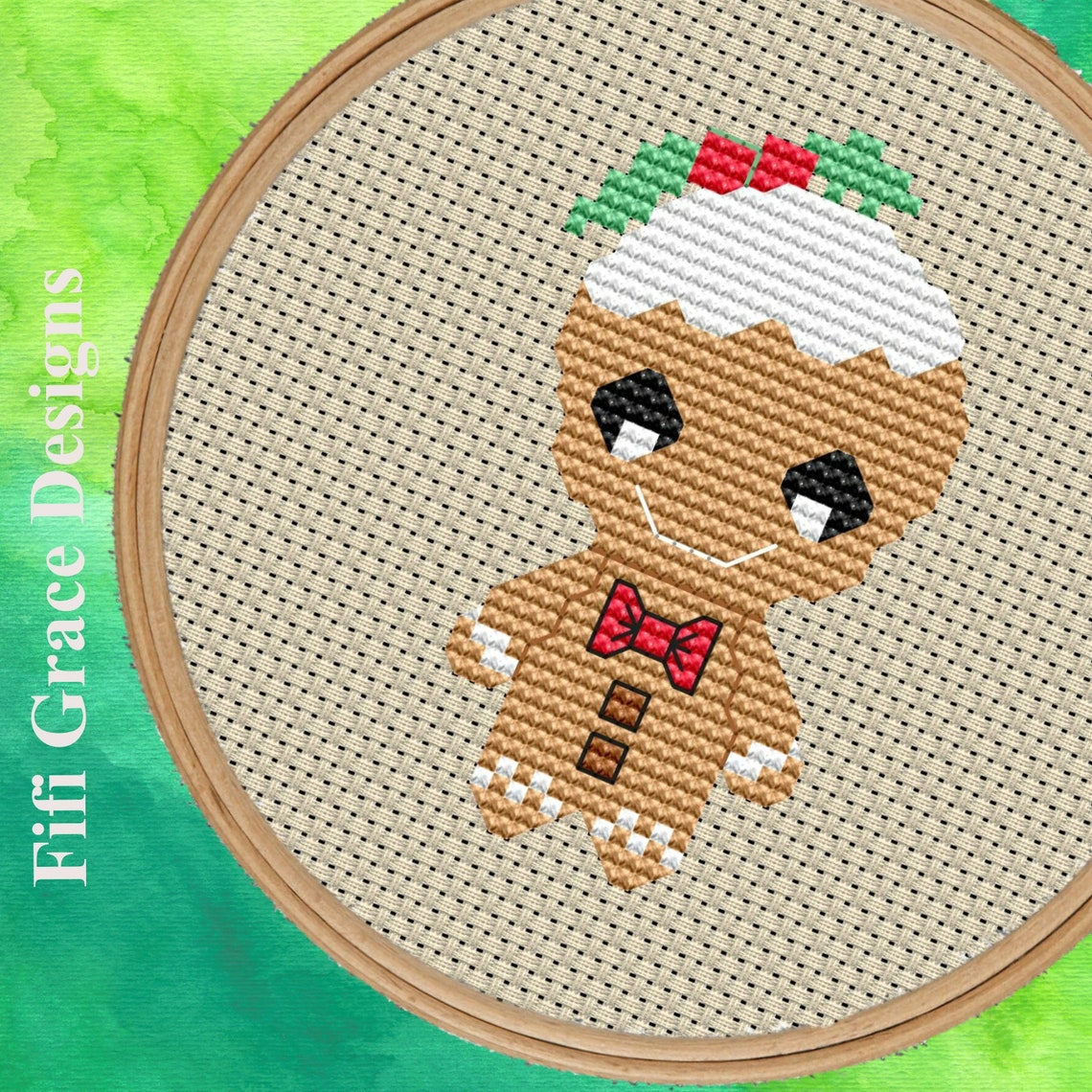 Gingerbread Man Cross Stitch Pattern | Etsy
