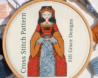 Jane Seymour Cross Stitch Pattern PDF