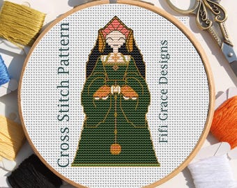 Katherine of Aragon Cross Stitch Pattern PDF