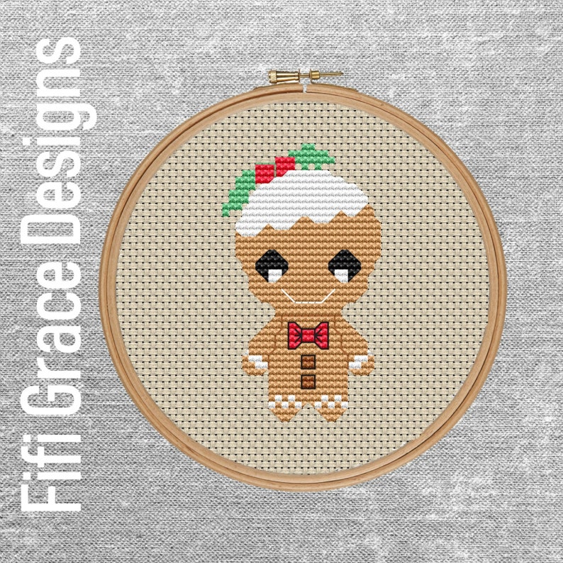 Gingerbread Man Cross Stitch Pattern | Etsy