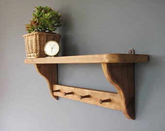 Shaker Peg Shelf/Handmade/ Sustainable Wood/Country Living/Cottage Styling/Bespoke Orders Taken/