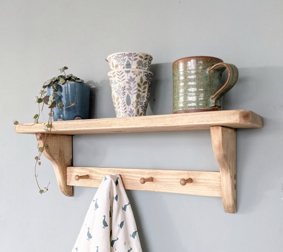 Shaker Peg Shelf Handmade Sustainable Wood Country Living Cottage Styling Bespoke Orders Taken
