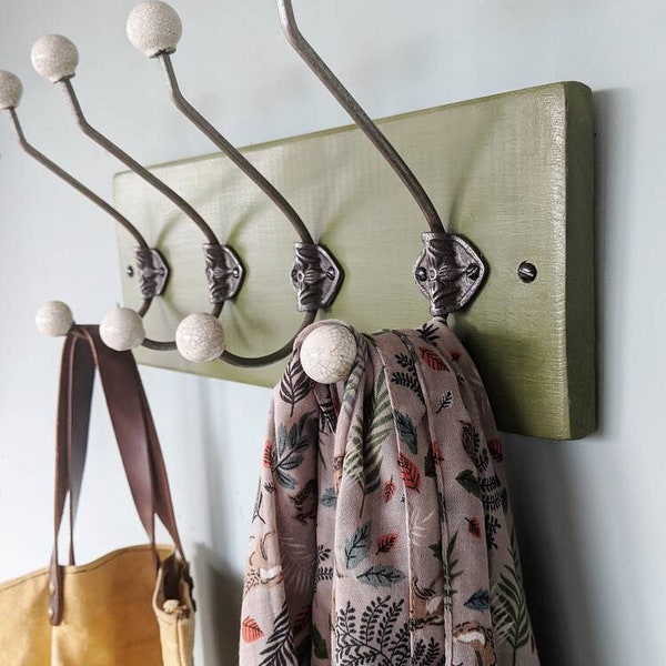 Farrow And Ball Painted Coat Rack