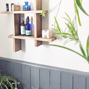 Reclaimed wooden wall mounted Bathroom,Kitchen Shelf