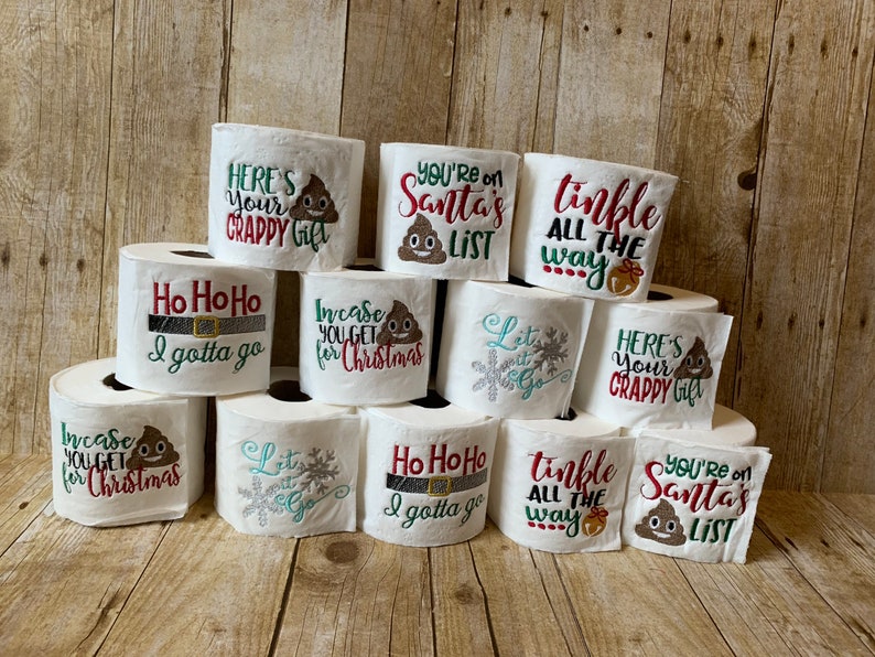 Christmas Toilet Paper, Gag Gift, White Elephant Etsy