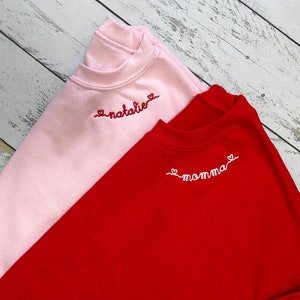 Women’s Embroidered Valentine’s sweatshirt