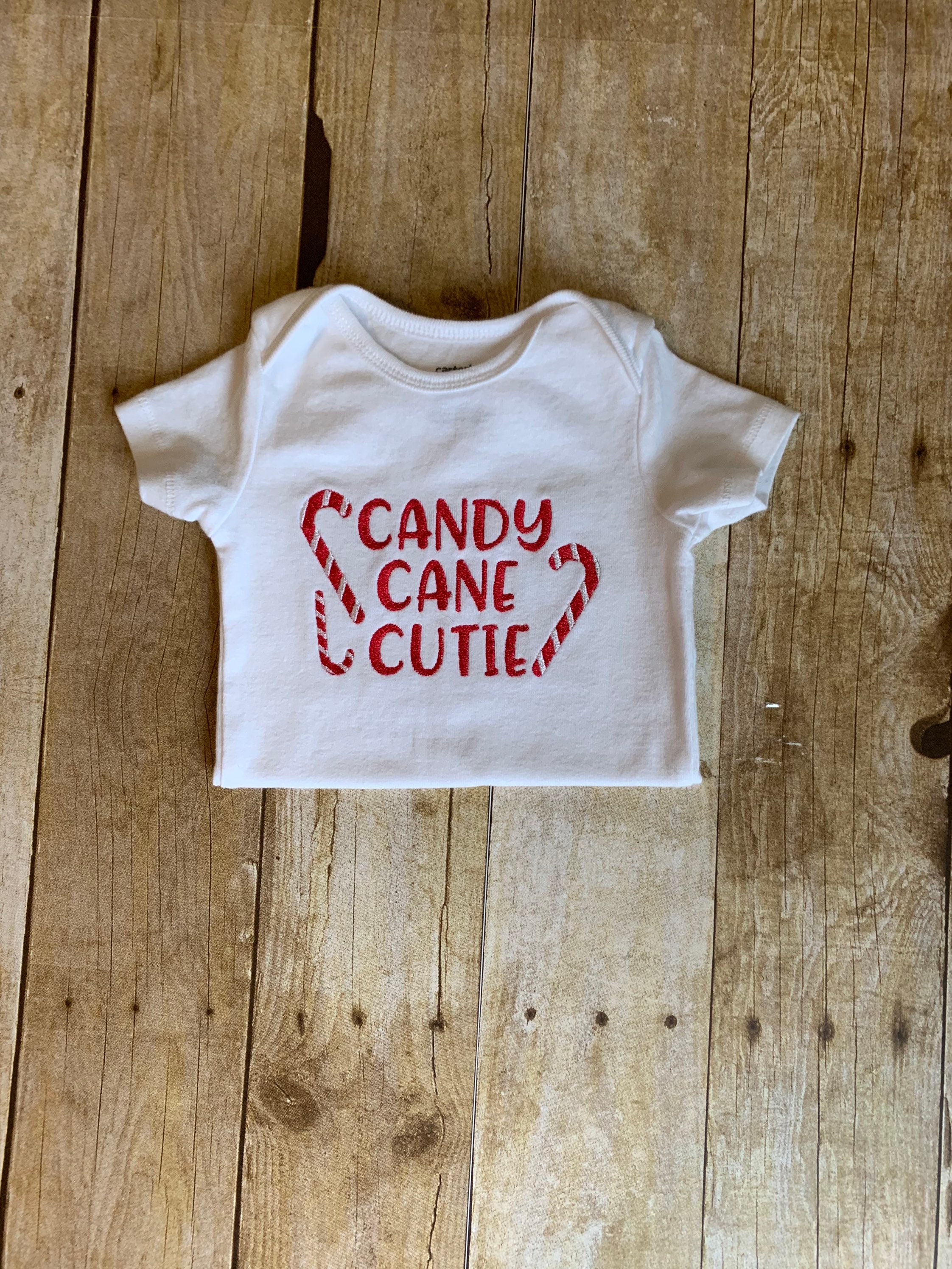 Candy Cane Cute Embroidered Shirt Etsy.de