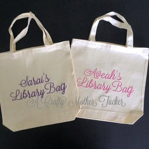 Canvas Library Bags