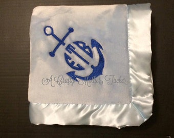 Personalized baby blanket - Blue