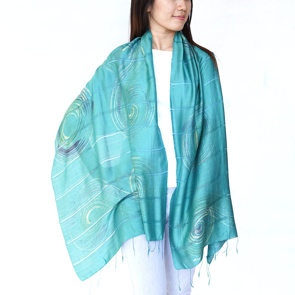Peacock Scarf Peacock Silk Scarf Peacock Cotton Scarf | Etsy