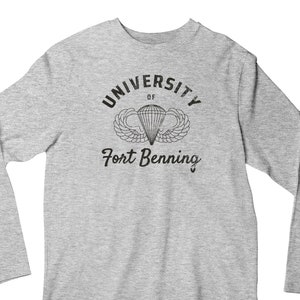 Long Sleeve Army Airborne University of Fort Benning Unisex Long Sleeve Shirt | Vintage Parachute T-shirt