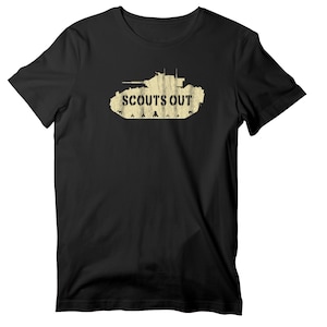 Scouts Out Bradley Fighting Vehicle Tank T-Shirt, Cav Scout Shirt, Cavalry 19D Short Sleeve Gift