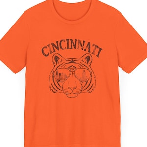 Cool Bengal From Cincinnati T-Shirt, Distressed Cincy Football Shirt, Game Day Short Sleeve Tee