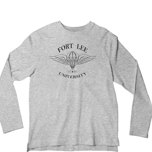 Long Sleeve Fort Lee University Rigger T-Shirt, Parachute Rigger 92R Shirt