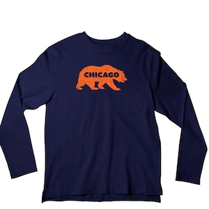 Long Sleeve Bear of Chicago T-Shirt, Chicago Football Shirt