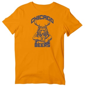 Chicago Beers T-shirt, Chicago Football Fan Short Sleeve Shirt