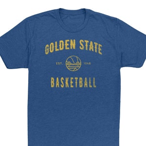 Vintage Golden State Basketball T-Shirt, Distressed Short Sleeve Warriors B-Ball Shirt