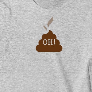 Oh Poop Emoji Icon T-Shirt, Funny Icon Poop Short Sleeve Shirt