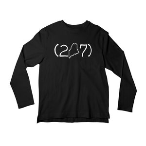 Long Sleeve 207 Area Code T-Shirt, State Of Maine Shirt