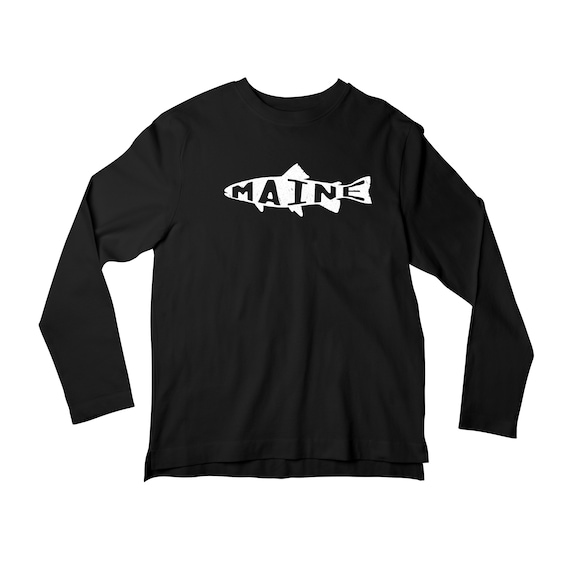 Long Sleeve Maine Trout Unisex T-shirt, 207 Fishing Shirt for Women and Men  