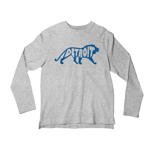Long Sleeve Lion of Detroit T-Shirt, Detroit Football Shirt