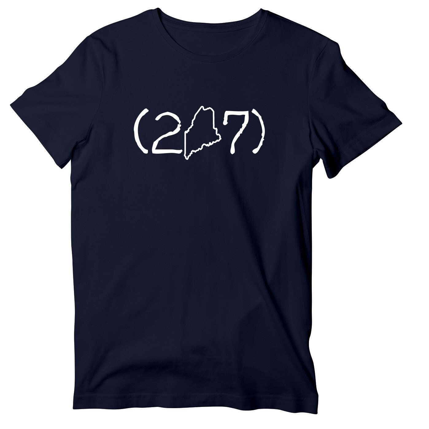 207 Area Code T-shirt, State of Maine Short Sleeve Shirt 